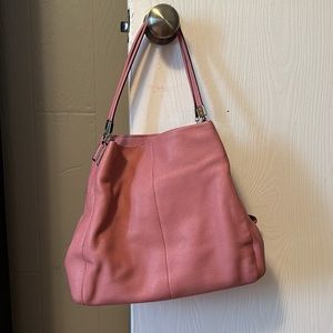 COACH Lexy Pebble Leather Handbag in Petal Pink VGUC